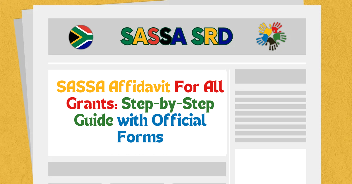 SASSA Affidavit For All Grants: Step-by-Step Guide with Official Forms